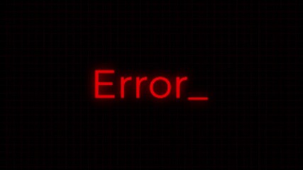 error  red text word lettering typing typewriter animation on black background code keyboard animation, retro pc old computer vintage display screen glitch CRT Monitor video coding backdrop clip - Powered by Adobe