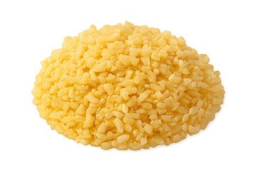 Minced garlic pile on transparent background