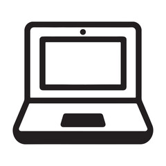 A silver portable notebook computer with a blank black screen and keyboard is an open digital device used for business and internet communication on a desktop