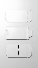Three blank tickets