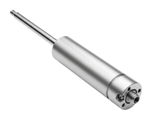 Pneumatic cylinder operation industrial workshop product isolated on transparent background