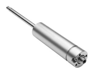 Pneumatic cylinder operation industrial workshop product isolated on transparent background