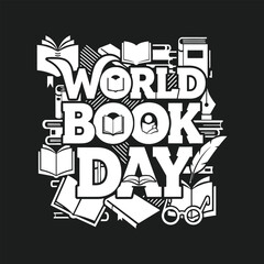 World Book Day typography design for readers .