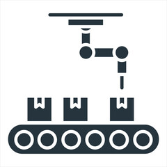 Production Glyph Icon Vector Illustration