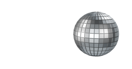 Disco ball shining in light isolated on transparent background