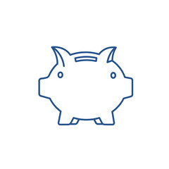 Obraz premium Stylized Piggy Bank Icon Symbol Representing Savings and Financial Management