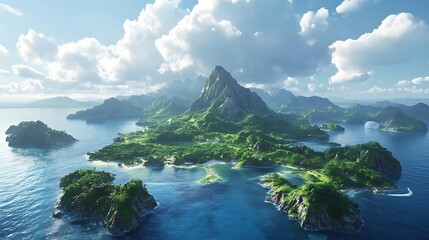 Tropical island landscape