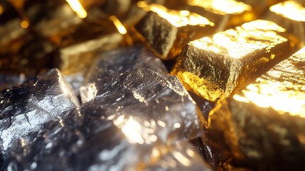 Gold bars in storage