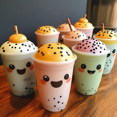 Delightful boba tea drinks
