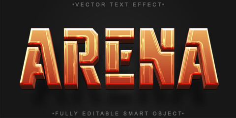 Arena Battle Combat Stage Vector Fully Editable Smart Object Text Effect © HUMA