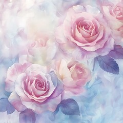Soft pastel roses