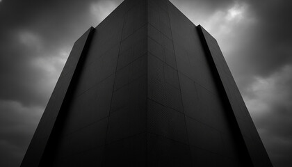 An abstract black background with a fine dotted texture and colored lights. Modern and elegant, with a consistent black color throughout. The dark paper-textured background has room for text.