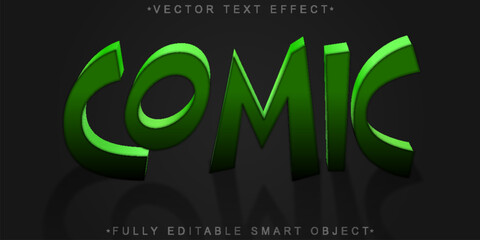 Comic Cartoon Fun Style Vector Fully Editable Smart Object Text Effect