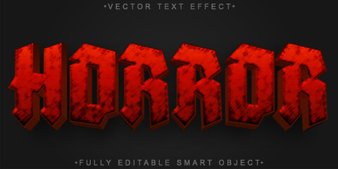 Horror Scary Dark Fear Vector Fully Editable Smart Object Text Effect