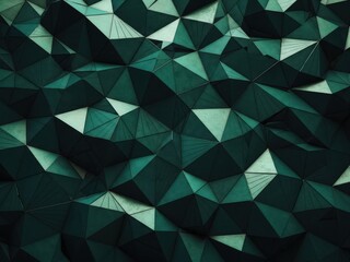 Dark Teal and Mint Green Geometric Low Poly Abstract Background image photo