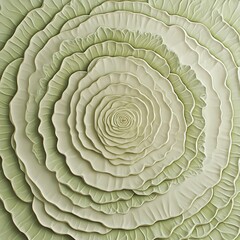Abstract green layered flower