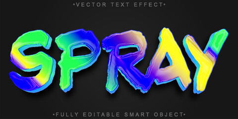 Spray Graffiti Urban Vector Fully Editable Smart Object Text Effect