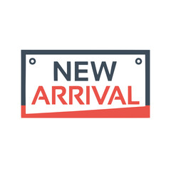 Modern Flat Design New Arrival Label for Product Promotion and Announcement