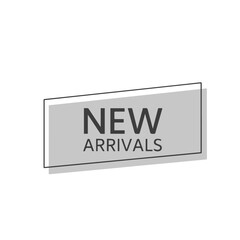 Modern Flat Design New Arrival Label for Product Promotion and Announcement