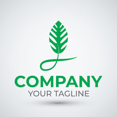 Organic Green Leaf Logo for Eco Friendly and Natural Products