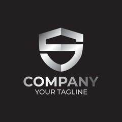 Security Shield Logo Design for Cyber Security and Data Protection