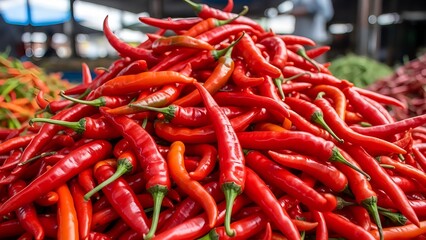 A tempting pile of fresh red chilies