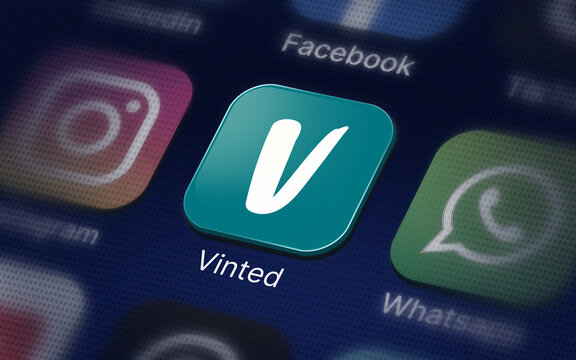 Vinted Company logo on the smartphone