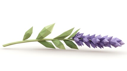 Low poly lavender illustration