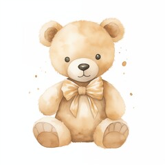 Fototapeta premium cute teddy bear watercolor