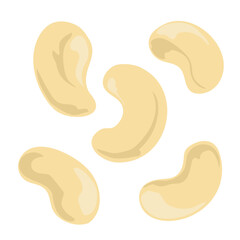 Cashew &ndash; Hand Drawn Food Illustration Isolated on White Background