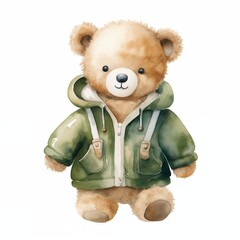 cute teddy bear watercolor