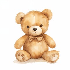 cute teddy bear watercolor