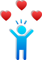 3D Valentine Day Love Celebration