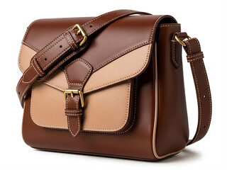 leather bag isolated on white