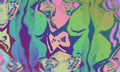 bright and bold graffiti on a brick wall with vibrant colors, dynamic patterns creating an