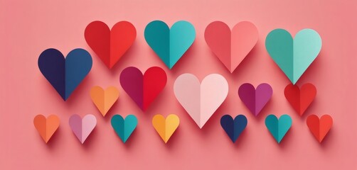 romantic hearts background