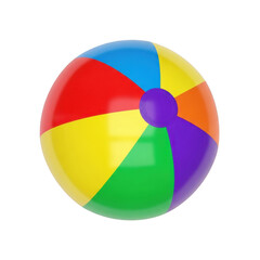 Fototapeta premium Colorful beach ball isolated on transparent background