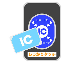 ICカード自動改札機タッチイメージ