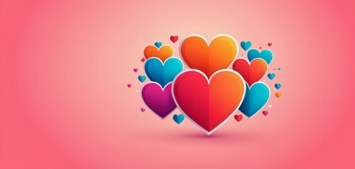 romantic hearts background