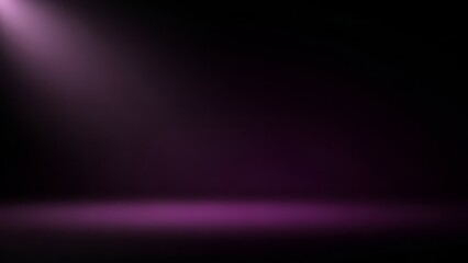 Fototapeta premium Premium dark gradient background blending black and deep purple tones with subtle spotlight lighting. Elegant and dramatic mood, suitable for luxury products, jewelry, and technology.