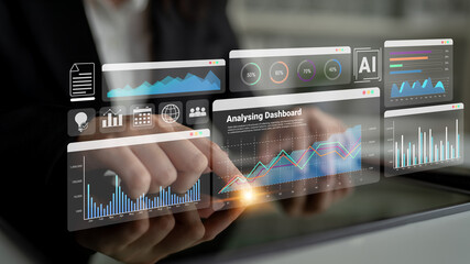 Data dashboard helps track business performance, identify trend patterns, and optimize strategic decision making for sustainable growth Parse