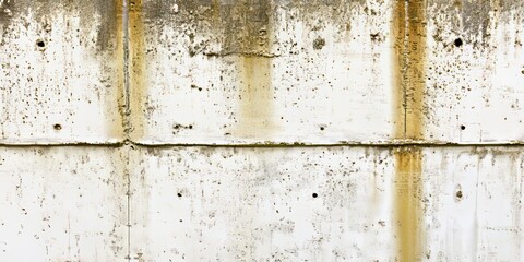Obraz premium Weathered Gray Concrete Wall Texture with Moss and Grime, Ideal for Backgrounds and Designs