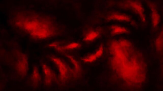 Dark horror 2D animation for Halloween. Abstract Vj looped 2D animation in horror fantasy genre. Black and red background.