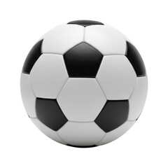 Classic Black and White Soccer Ball, Professional Football Equipment for Sports Match isolated on transparent background