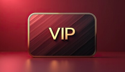 premium VIP card in matte black with red glow