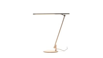 A modern desk lamp with a sleek design on transparent background