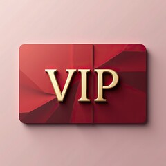 premium gold VIP text on burgundy card