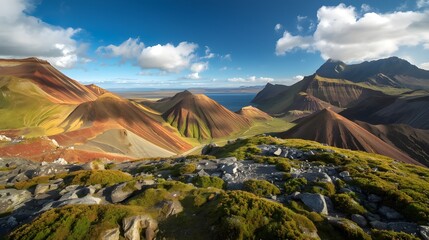 landscape of the mountains