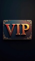exclusive VIP membership card in gold glow