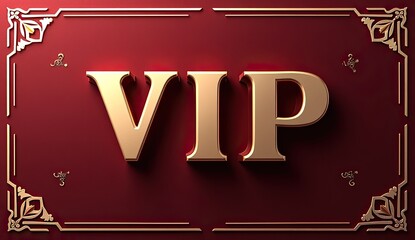 elite access VIP card with 3D gold letters